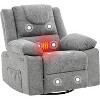 360° Swivel Rock Recliner Chairs Single Sofa with Vibration Massage and Heating for Living Room/Bedroom,Blue/Green/Gray - 4 of 4