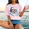 Merry Christmas Santa Sunglasses Christmas T-Shirt, Funky Retro Holiday Tee | OrnamentallyYou - 4 of 4