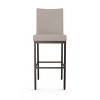 Amisco Perry Upholstered Barstool Cream/Dark Brown: Faux Leather, Steel Frame, 30" Seat Height - 3 of 4