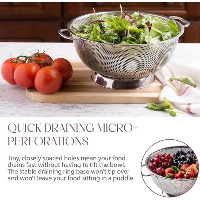 Bellemain Micro-Perforated Stainless Steel Colander (5-Quart) - Thumbnail 3