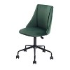 HomeRoots Green and Black Adjustable Height Swivel Rolling Office Chair - 4 of 4