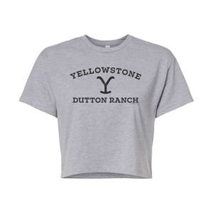 Women's - Yellowstone - Stone Wild Signage Cropped Graphic T-Shirt - 1 of 4