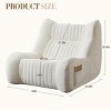 Oversized Bean Bag Chair for Adults with Armrests,Comfy Floor Lounge Sofa,Modern Accent Seating for Bedroom,Living Room-The Pop Home - 4 of 4