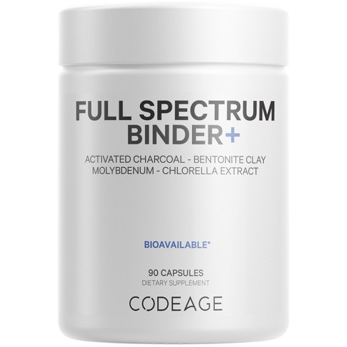 Codeage Full Spectrum Binder +, Activated Charcoal, Bentonite Clay,  Molybdenum, Fulvic & Humic Acids - 90ct : Target