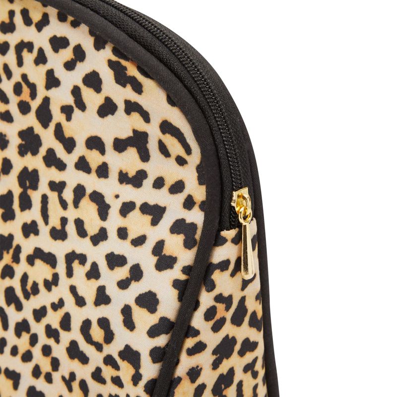 Glamlily 3 Pack Cheetah Print Makeup Bag Set, Cosmetic Travel Bags (3 Sizes), 3 of 10