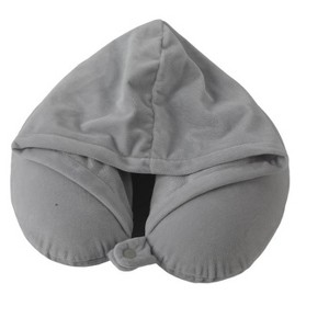 Twinkie 2 in 1 Travel Neck Pillow and Velvet Hoodie with Rest Neck Support and Eye Shield for Long Travels, Airplanes, Car Rides, Office - 1 of 4