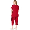 Woman Within Plus Size Contrast Stripe Capri Set - 3 of 4
