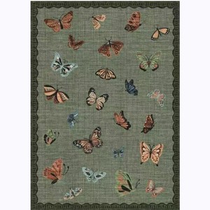 Garvee Machine Wash Area Rugs for Living Room, Butterfly Vintage Boho Carpet, Soft Non-Slip, Low Pile Large Area Rug for Dining Room - 1 of 1