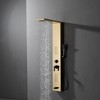 BWE 2-jet rain shower panel system with waterfall shower head and shower wand with LED light - 3 of 4