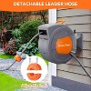Retractable Garden Hose Reel, 100FT Heavy Duty Hose with Automatic Rewind & 9-Function Sprayer, Wall Mount with Any Length Lock - 3 of 4