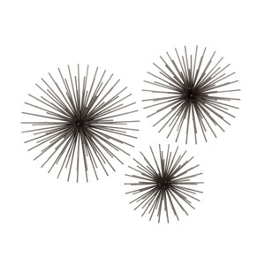 Set of 3 Metal Starburst 3D Wall Decors - Olivia & May - 1 of 4