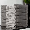 Ribbed Cotton Highly Absorbent Medium Weight 12 Piece Assorted Towel Set by Blue Nile Mills - 2 of 4