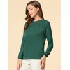INSPIRE CHIC Women's Chiffon Semi Sheer Keyhole Neck Elegant Work Blouse - 3 of 4