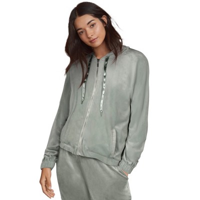 ellos Women's Plus Size Velour Hooded Sweatshirt