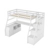 Whisen Unique Design Twin Size Loft Bed with 7 Drawers, 2 Shelves and Desk - 3 of 4