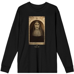 The Nun Scary Demon Face Woman Adult Long Sleeve Tee - 1 of 2