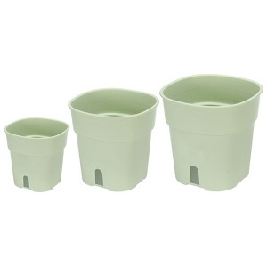 Unique Bargains Durable Lightweight PP Plastic Indoor Planter 1 Set - 1 of 4