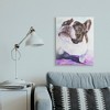 Stupell Industries Happy Boston Terrier Pet Dog Portrait Black Purple - 2 of 4