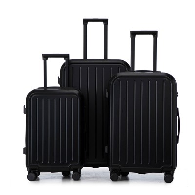 Aukfa 20/24/28 Inch 3 Piece ABS Luggage Set with USB Port Cup Holder and 360 Spinner Wheels Waterproof Carry On Suitcase for Travel
