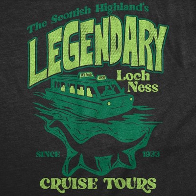 Мужские футболки Crazy Dog T-Shirts, Inc. Mens Funny T Shirts Lengendary Loch Ness Cruise Tours Sarcastic Graphic Novelty Tee For Men - Crazy Dog Men's T Shirt for Animal Lovers Black M — фото 2