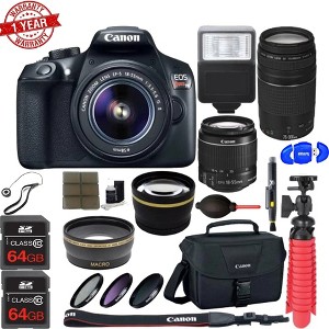 Canon EOS Rebel T6/2000D DSLR Camera with 18-55mm Lens & EF-S 75-300mm Lens Bundle - 1 of 4