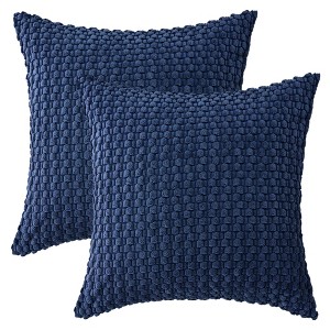 REGALWOVEN Corduroy Fade-Resistant Polyester Modern Square Throw Pillow Covers Set of 2 - 1 of 4