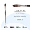 New York Central Oasis Synthetic Brush - Pointed Oval Wash - Handmade in Germany, Professional Watercolor Brushes with Ergonomic Handle, Soft, - 2 of 4