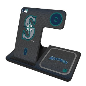 Keyscaper Seattle Mariners Linen 15-Watt 3 in 1 Charging Station - 1 of 4
