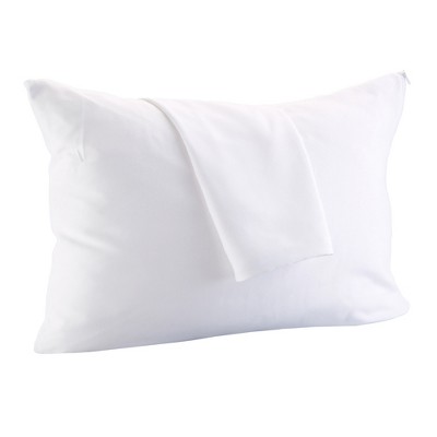 Mediflow Quilted Pillow Protector Get Zippered Protection from dust and allergens and add a Layer of Luxury and Comfort to Any Pillow White 1'8 x 2'4 
