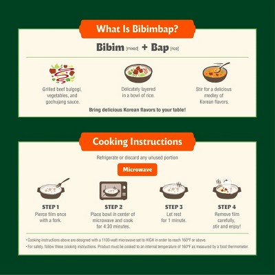 Bibigo Frozen Beef & Vegetable Bibimbap - 10oz