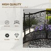 Aghana Digitals 4ft Metal Garden Bridge with Decorative Scrollwork, Safety Rails, Sturdy Frame & - 4 of 4