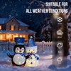 SEVOBAL Inflatable 2PCS Plush Penguin and Snowman Christmas Decorations Pull Up Holiday Decor for Xmas Outdoor Indoor Decor, White, 35.4"*14.2"*27.6" - 3 of 4