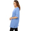 Woman Within Plus Size Perfect Roll-Tab-Sleeve Notch-Neck Tunic - 4 of 4