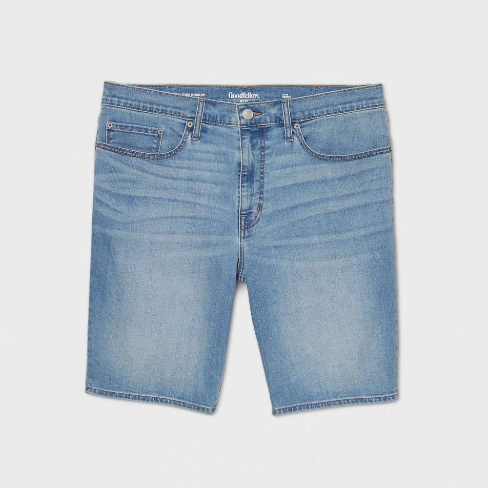 Men's Big & Tall 10.5 Slim Fit Jean Shorts - Goodfellow & Co Light Blue 58 was $24.99 now $17.49 (30.0% off)