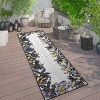 World Rug Gallery Contemporary Floral Border Indoor/Outdoor Area Rug - 2 of 4