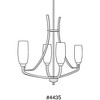 Progress Lighting Wisten Collection, 4-Light Linear Chandelier, Brushed Nickel, Tulip-Shaped Glass Shades - 2 of 2