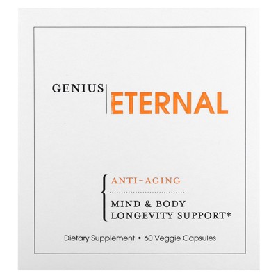 The Genius Brand Eternal, Anti-Aging, 60 Veggie Capsules