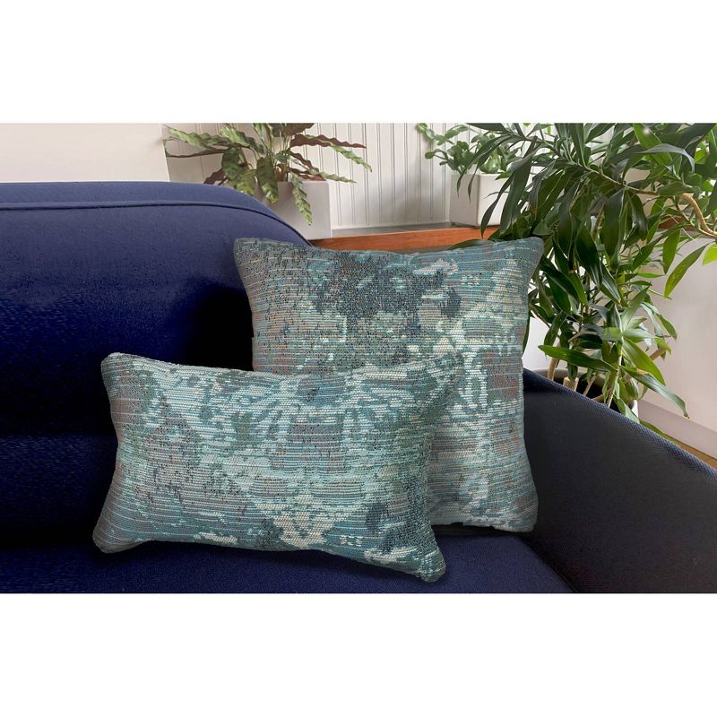 18&#34;x18&#34; Marina Kermin Indoor/Outdoor Square Pillow Blue - Liora Manne, Weather-Resistant, Zippered, UV-Protected, 5 of 7