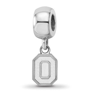 Black Bow Jewelry Sterling Silver Ohio State Buckeyes NCAA Bead Charm - 1 of 4