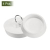 Unique Bargains Rubber Stainless Steel Beaded Chain with Pull Ring Bathtub Drain Stopper 4 Pcs - 3 of 4