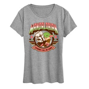 Women's - Star Wars - The Mandalorian Mando Collegiate Short Sleeve Graphic T-Shirt - 1 of 4