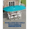 13 Ft Extra Large Double-Sided Patio Umbrella, Outdoor Umbrella with Water-Resistant Polyester Canopy, Crank Handle and 12 Strong Steel Ribs - 4 of 4