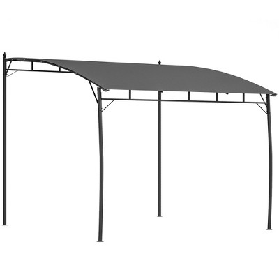 Outsunny Pergola with UV-Resistant Canopy, Outdoor Sun Shade Shelter for Porch, Patio, Deck, Backyard