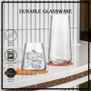 Artland Soho Optic 14.5 oz Double Old Fashion & 17.5oz Highball Glasses, 8-Piece Set, Modern Design Barware Glasses, Elegant Durable & Stylish Bar - 3 of 4