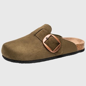 Alpine Swiss Edith Womens Clogs Cork Footbed Slippers Mules Slip On Potato Shoes - 1 of 4