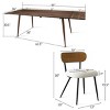 95" L Rectangular Extendable Dining Table with Dining Chair Set of 8 Farmhouse Dining Room Furniture-Tanpinhause - 3 of 4