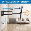 Mount-It! Long Arm TV Mount, Full Motion Long Extension Wall Bracket with 38.5 in. Extension, TV Wall Mount Fits Screens 40 - 80 in., Holds 121 Lbs. - 3 of 4