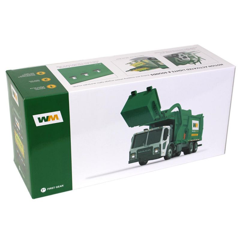 First Gear 1/25 Waste Management Mack LR Garbage Truck with Mcnelius Meridan Front Load Refuse Bin 70-0616D, 5 of 6