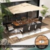 Tangkula 9 PCS Outdoor Patio Dining Set Acacia Wood Square & Table Armchairs Set of 8 - 4 of 4