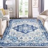 Washable Vintage Printed Rug Non Slip Low Pile Rug Soft Throw Floor Cover Foldable Indoor Carpet for Living Room Bedroom Playroom Nursery - 2 of 4